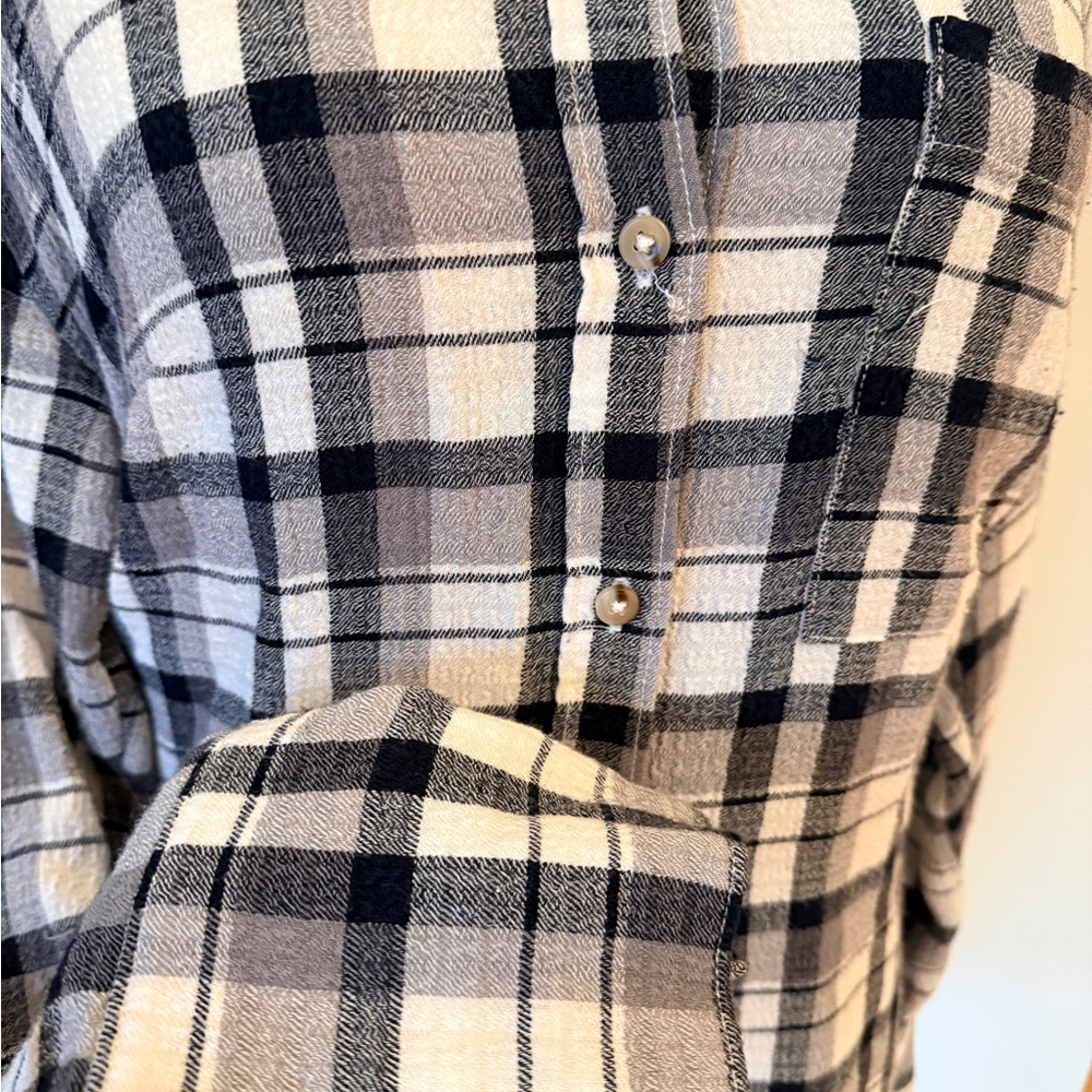 Anthropologie Plaid Button-Up Shirt - Picture 3 of 5